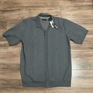 Buffalo Jeans Gray Button Down Sweater Tee